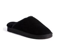 Aus Wooli Australia Sheepskin Wool Slippers In Black Black