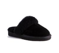 Aus Wooli Australia Sheepskin Wool Sydney Slippers In Black Black 4