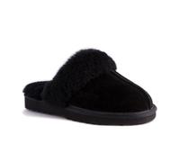 Aus Wooli Australia Sheepskin Wool Sydney Slippers in Black | Size: 4 Aus Wooli Australia Black 4
