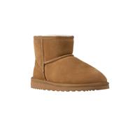 Aus Wooli Australia Short Sheepskin Ankle Boot In Brown