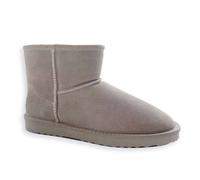 Aus Wooli Australia Short Sheepskin Ankle Boot In Light Grey Light Grey