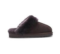 Aus Wooli Australia Sydney Scuff Slippers In Chocolate Chocolate