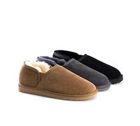 Aus Wooli Australia Unisex Newcastle Easy Slip-On - Black - UK WOMEN 7/UK MEN 7