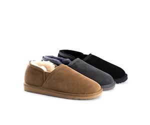 Aus Wooli Australia Unisex Newcastle Easy Slip-On - Black - UK WOMEN 7/UK MEN 7