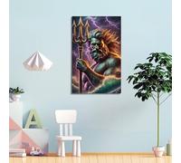 AUSADDNV Poseidon Art Poster Poster Decorative Painting Canvas Wall Posters And Art Picture Print Modern Family Bedroom Decor Posters 16x24inch(40x60cm)