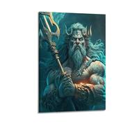 AUSADDNV Poster Sea God Poseidon Poster Decorative Painting Canvas Wall Posters And Art Picture Print Modern Family Bedroom Decor Posters 08x12inch(20x30cm)