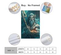 AUSADDNV Poster Sea God Poseidon Poster Decorative Painting Canvas Wall Posters And Art Picture Print Modern Family Bedroom Decor Posters 12x18inch(30x45cm)