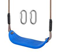Ausbond Children's Outdoor Swing Seat with Adjustable 2 m Rope and 2 Clasps, Durable Swing for Garden and Indoor, Children, Blue