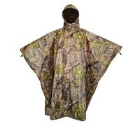 AUSCAMOTEK Camouflage Rain Poncho Hooded Waterproof Camo Raincoat with Blind Pattern for Hunting Hiking Camping Fishing, Turkey Blind, One size