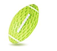 AUSCAT Squeaky Dog Ball for Aggressive Chewers, Tough Rubber Dog Rugby Ball for Medium Large Dogs, Green, Large, 5.5"/14 cm