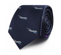 AUSCUFFLINKS Airplane Tie for Him | Gift for Pilot Captain Plane Lover | Woven Skinny Neckties | Present for Work Colleague | Bday Gift for Guys (Aeroplane)