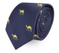 AUSCUFFLINKS Animal Ties | Woven Skinny Groomsmen Wedding & Work Ties for Him, Camel, Regular