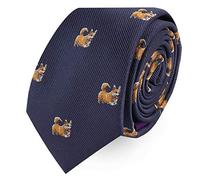 AUSCUFFLINKS Animal Ties | Woven Skinny Neckties for Groomsmen, Work & Wedding, Corgi Dog, Regular