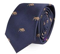 AUSCUFFLINKS Animal Ties | Woven Skinny Neckties | Groomsmen Wedding Ties | Work Ties for Him, Racing Bull, Regular