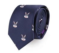 AUSCUFFLINKS Animal Ties | Woven Skinny Neckties | Groomsmen Wedding | Work Accesories for Him, Bunny, Regular