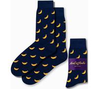 AUSCUFFLINKS Banana Socks for Him Fruit Lover Fruits Farmer | Woven Socks | Present for Work Colleague | Bday Gift for Guys (Banana)