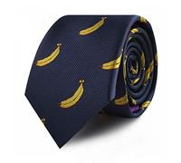 AUSCUFFLINKS Banana Ties for Him Fruit Lover Fruits Farmer | Woven Skinny Neckties | Present for Work Colleague | Bday Gift for Guys (Banana)