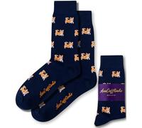 AUSCUFFLINKS Corgi Dog Socks For Him | Puppy Fun Socks Gift for Her | Doggie Socks Happy Gift Socks Quirky Novelty Present for Dad | Socks for Mum (Corgi Dog)