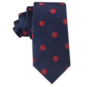 AUSCUFFLINKS Cricket Ties | Cricket World Cup | Cricket Ball Neckties for Men | Cricket Fan Ties for Him | Birthday Gift for Guys (Cricket)