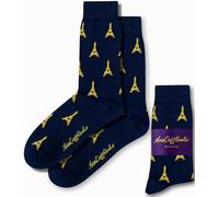 AUSCUFFLINKS Eiffel Tower Socks For Him France French Socks | Fun Socks Gift for Her | Happy Gift Socks Quirky Novelty Present for Dad | Socks for Mum (EIFFEL TOWER)