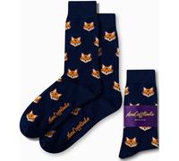 AUSCUFFLINKS Fox Socks For Him | Wildlife Fun Socks Gift for Her | Hunter Quirky Novelty Present for Dad | Sock for Mum (Fox Head)