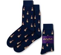 AUSCUFFLINKS Guitar Player Music Lover Socks for Him | Acoustic Guitarist Gift Socks | Present for Work Colleague | Bday Socks Gift for Guys (Guitar)