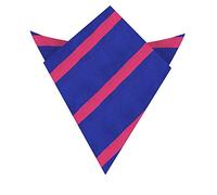 AUSCUFFLINKS Navy Red Pink Stripe Pocket Square| Wedding Pocket Squares | Present for Men | Groomsmen Pocket Squares