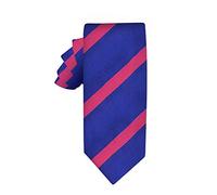 AUSCUFFLINKS Navy Red Pink Stripe Skinny Tie | Present for Men | Groomsmen Neck Ties | Wedding Ties