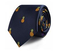 AUSCUFFLINKS Pineapple Ties for Him Fruit Lover Fruits Farmer | Woven Skinny Neckties | Present for Work Colleague | Bday Gift for Guys (Pineapple)