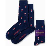 AUSCUFFLINKS Wine Lover Wine Glass Socks for Him Shiraz Merlot Cabernet Vino Sock | Present for Work Colleague | Bday Gift for Guys (Wine)
