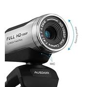 AUSDOM Webcam 1080p Computer Camera Skype Web Cam with Mic Desktop or Laptop Network Camera for Widescreen Video Calling and Recording