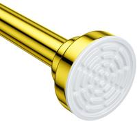 Ausemku Shower Curtain Rod - 32-68 Inch Rustproof Tension Rod, Non-Slip Spring Design, No Drilling Adjustable Curtain Rod for Bathroom, Kitchen, and Closet(Gold)