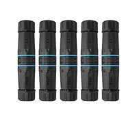 AUSGLEIFEN 5PCS RJ45 Coupler Waterproof Connector IP68 Waterproof Ethernet Outdoor LAN Cable Connector for Cat5/Cat5e/Cat6/Cat7 Ethernet Cable, Shielded Female to Female Waterproof Ethernet Coupler