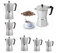 AUSH Italian Espresso Maker - 3 Cup Italian Stove Top Coffee Percolator Moka Pot - 150ml
