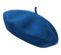 AUSH Wool Beret Hat, French Beret for Men and Women, Vintage Style, Winter Autumn Hat, Solid Colour, Soft Stretchy, One Size, Multicoloured (UK, Alpha, One Size, BLUE-HT2787)