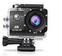 AUSHA 4K Ultra HD DV Water Resistant Sports Camera with 16.0 Megapixel, 4K 30 Fps, Support 64G TF Card, WiFi, 170 Degree Angle, Black (4K Sports Action Camera)