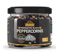 Ausha Black Peppercorns Whole 100g - 3*** GREAT TASTE AWARD - Pickled Green Peppercorns Fermented in Brine with 5% Rock Salt - Use in cooking, Sauce, Salads, Soups, Pasta, Marianating Food