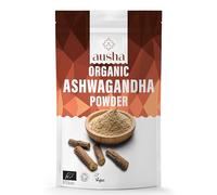 AUSHA Organic Ashwagandha Root Powder 250g | Withanolides, Stress and Anxiety Relief, Energy, Sleep Aid - Certified Organic by Soil Association