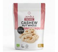 Ausha Organic CASHEW NUTS Whole 250g - UK Certified Organic by Soil Association - 1* GREAT TASTE AWARD for its Delicious Taste - Premium Quality from Goa, India