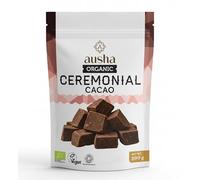 Ausha Organic Ceremonial Grade Cacao 200g - Unsweetened Criollo Cacao Variety from Peru - UK Certified Organic by Soil Association - Hot Chocolate - Baking Cakes - 100% Pure Cocoa - No additives