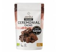 Ausha Organic Ceremonial Grade Cacao Paste 200g - 1* GREAT TASTE AWARD 2026 - Unsweetened Raw Criollo Cacao Variety from Peru - UK Certified Organic by Soil Association -