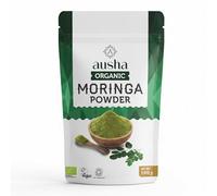 Ausha Organic Moringa Leaf Powder 200g - UK Certified Organic by Soil Association- Source of Protein, Amino Acids, Antioxidants, Dietary Fibre, Vitamins & Minerals - Oleifera Leaf