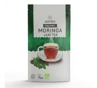 Ausha Organic Moringa Tea 100g - UK Certified Organic by Soil Association - Caffeine Free, Source of Fibre,Calcium, Iron, Vitamins and Minerals - Moringa Oleifera