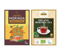 Ausha Organic Moringa Tea and Masala Chai Bundle 20 Bags