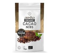 Ausha Organic Raw Cacao Nibs 200g - 1* GREAT TASTE AWARD 2024 - UK Certified Organic by Soil Association
