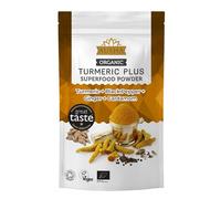 Ausha Organic Turmeric Superfood Powder 250g - Turmeric with Black Pepper, Ginger, Cardamom - UK Certified Organic - Add to Turmeric Shot, Cooking, Latte, Smoothies - 1* Great Taste Award