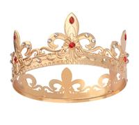 Aushamtai King Crown for Men Rhinestones Crown Metal Crowns Tiara Royal Medieval Hair Accessory Men's Headwear for Cosplay Birthday Prom Halloween etc