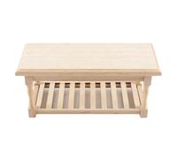 Ausi 1:12 Dollhouse Miniature Accessory Wooden Table, Plain Dessert Table Kitchen Decoration for Doll House