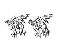 Ausi 2PCS Joker Haha Car Windshield Stickers, Auto Body Window Bumper Laptop Cooler Cup Decals, PET Personalized Vehicle Decorations, 8'' Universal-Black