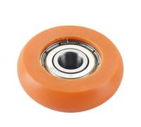 Ausi 2PCS Rowing Machine Seat Wheel Nylon Stainless Steel Roller with Bearing Outer Diameter 36mm Width 10mm Inner Diameter 8mm Load Capacity 67kg Yellow